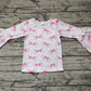 Baby Girl Long Sleeves Pink Bows Tops