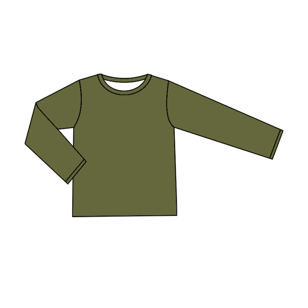 Pre-order Baby Girl Green Long Sleeves Tee Shirt Tops