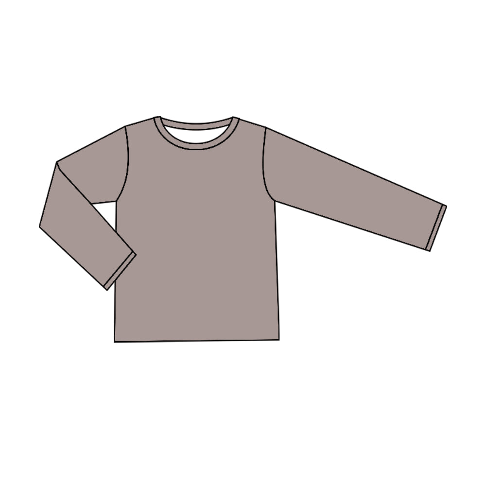 Pre-order Baby Girl Long Sleeves Grey Tee Shirt Tops
