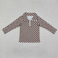 Sibling Kids Girls Leopard Flower Checked Zipper Pullovers Shirts Tops RTS
