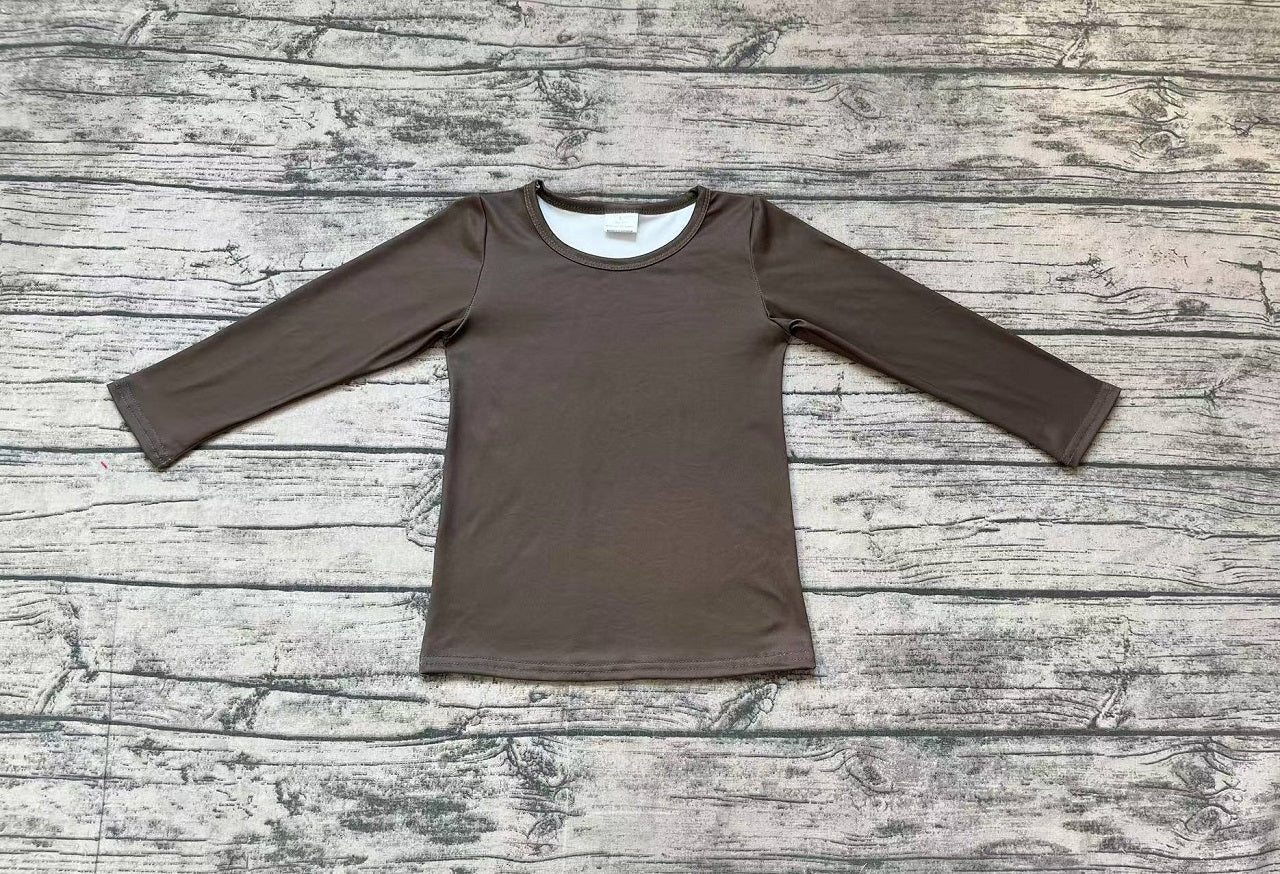 Baby Kids Toddler Long Sleeves Brown Clothes Shirt