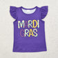 Sibling Baby Boys Girls Short Sleeves Shirts Tops Mardi Gras Clothes RTS