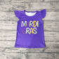 Baby Girl Short Sleeves Mardi Gras Purple Shirt Tops