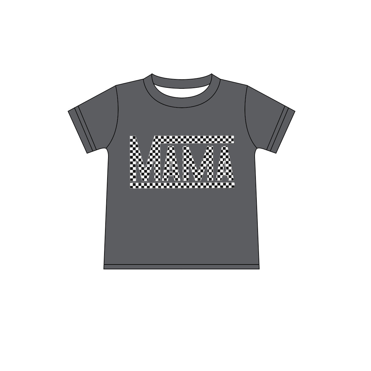 Pre-order Adult Women Mama Grey Short Sleeves Shirt Tops