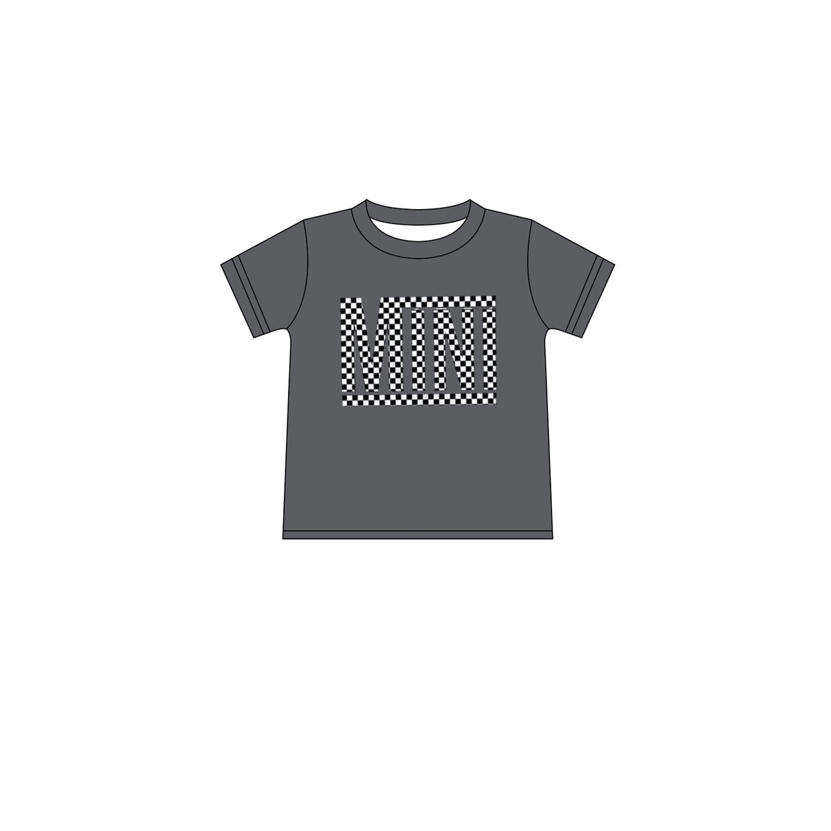 Pre-order Baby Girl Mini Grey Short Sleeves Shirt Tops