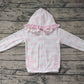 Baby Girl Long Sleeves Pink Bows Hoodie Zipper Shirt Tops