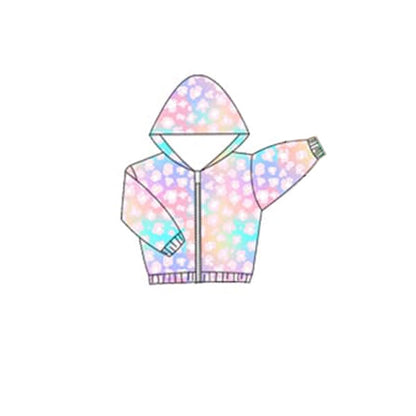 Pre-order Baby Girl Kids Long Sleeves Zipper Hoodie Shirt Coat
