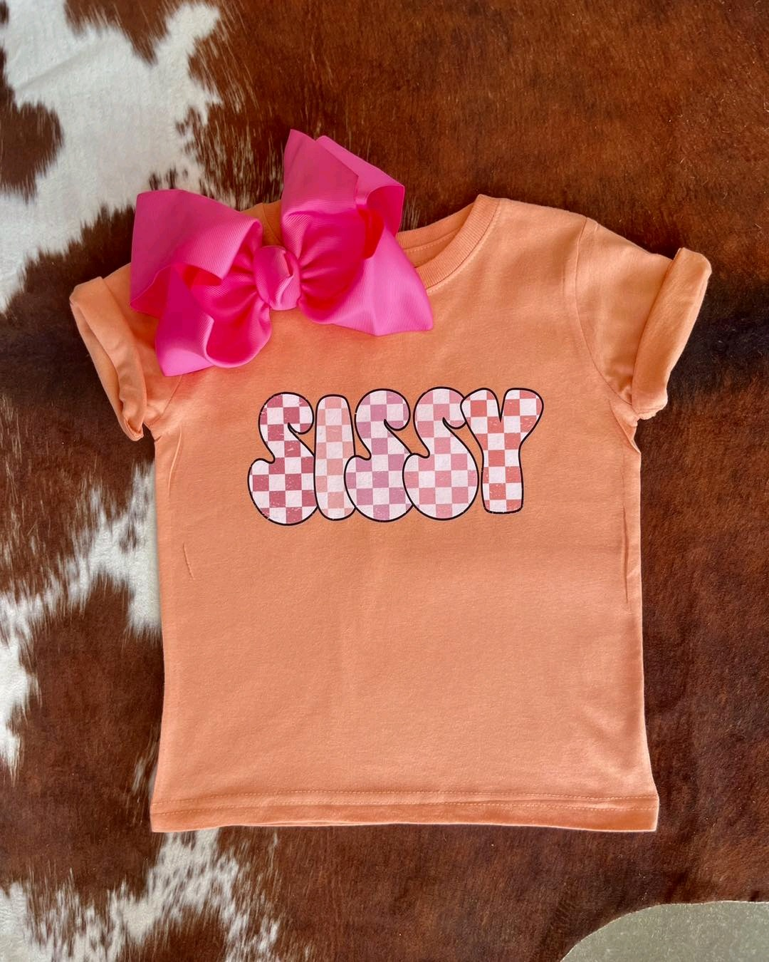 Preorder Baby Girl Short Sleeves Orange Shirt Tee ( Moq 5 )
