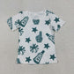 Baby Girl Toddler Short Sleeves Cheer Team Summer Tee Shirt Clothes Tops RTS