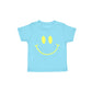 Preorder Baby Girl Toddler Short Sleeves Vinyl Smile Blue T-shirt Tops ( No moq )