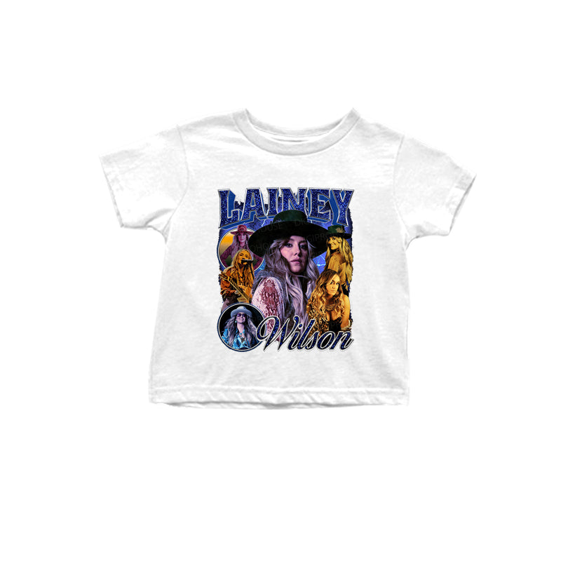 Preorder Baby Girl Short Sleeves Singer Tee Shirt（ Moq 5 ）