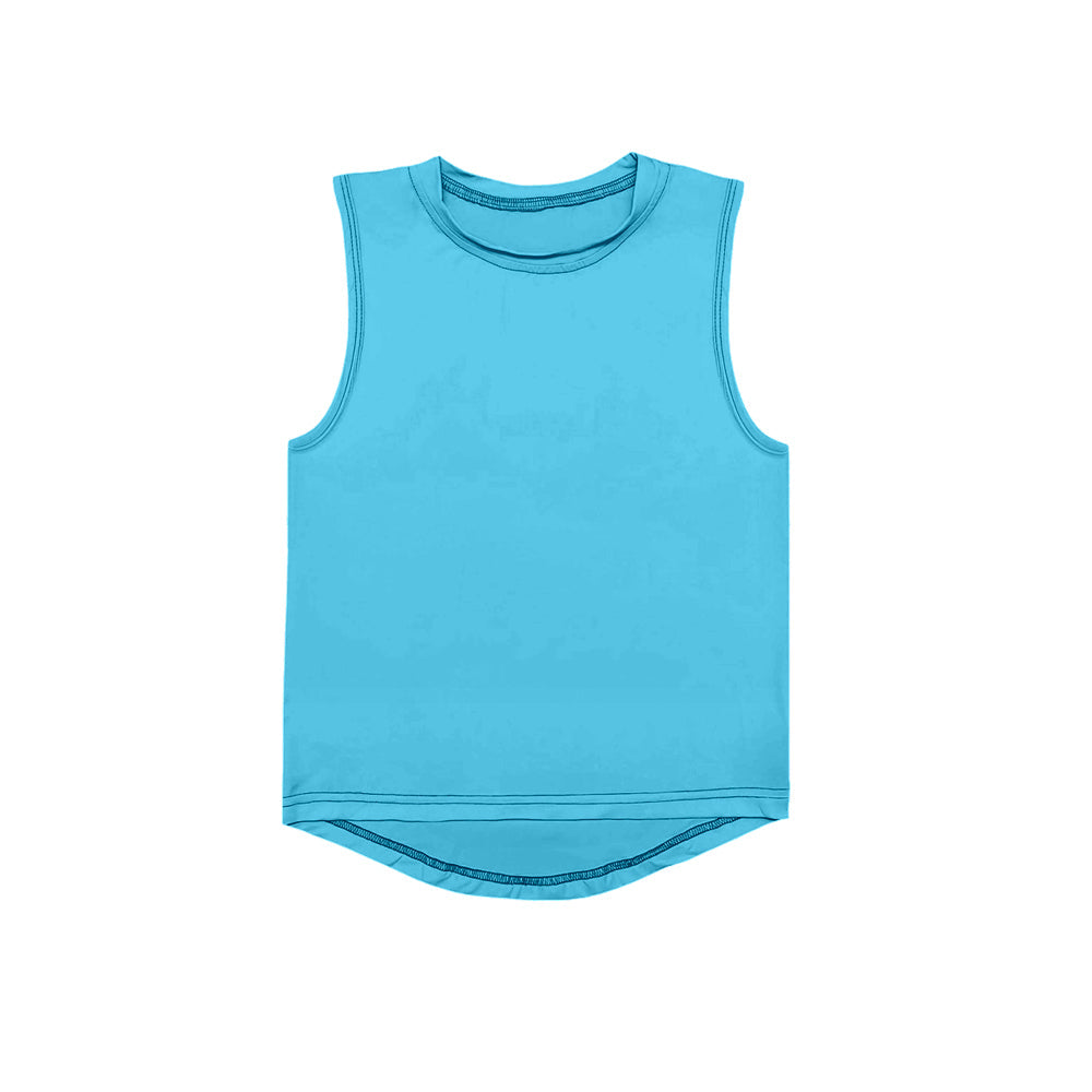 Preorder Baby Girl Dark Blue Sleeveless Yoga Activewear Sports Tops ( Moq 5 )