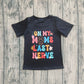 Baby Kids Toddler Short Sleeves Smile Black Tee Shirt Tops RTS