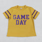 Baby Girl Short Sleeves Game Day Shirt Sibling Yoga Active Team Cheer Vinyl Tops RTS
