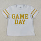 Baby Girl Short Sleeves Game Day Shirt Sibling Yoga Active Team Cheer Vinyl Tops RTS