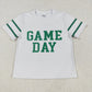 Baby Girl Short Sleeves Game Day Shirt Sibling Yoga Active Team Cheer Vinyl Tops RTS
