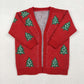 Sibling Baby Girls Kids Long Sleeves Christmas Santa Tree Cardigan Sweater RTS