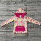 Baby Girl Long Sleeves Colorful Bows Hoodie Zipper Pullover Tops RTS