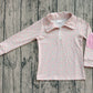 Baby Girl Long Sleeves Floral Zipper Pullover Shirt Tops RTS