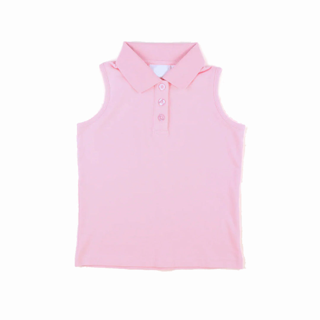 ( Moq 5 ) Preorder Baby Girl Toddler Sleeveless Yoga Active Pink Buttons Shirt
