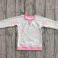 Baby Girls Kids Long Sleeves Floral Pink Yoga Active Shirt Tops RTS
