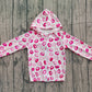Baby Girls Long Sleeves Zipper Hoodie Valentine Shirt Coat RTS