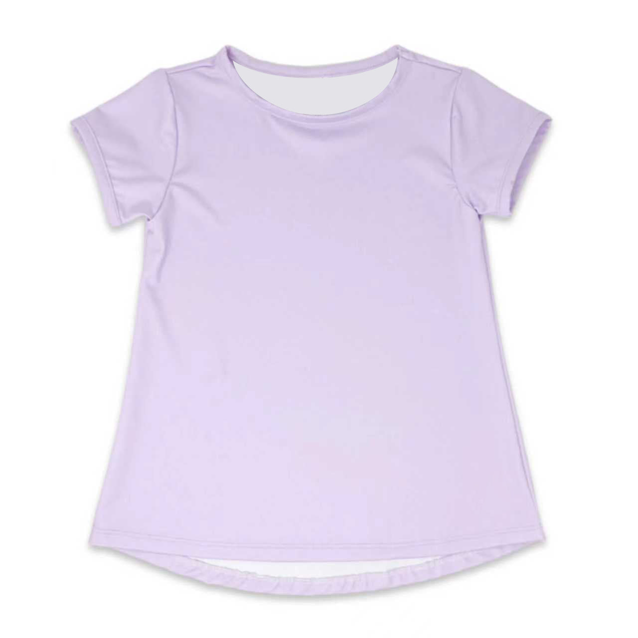 ( Moq 5 ) Preorder Baby Girls Purple Short Sleeves Yoga Shirt Tops