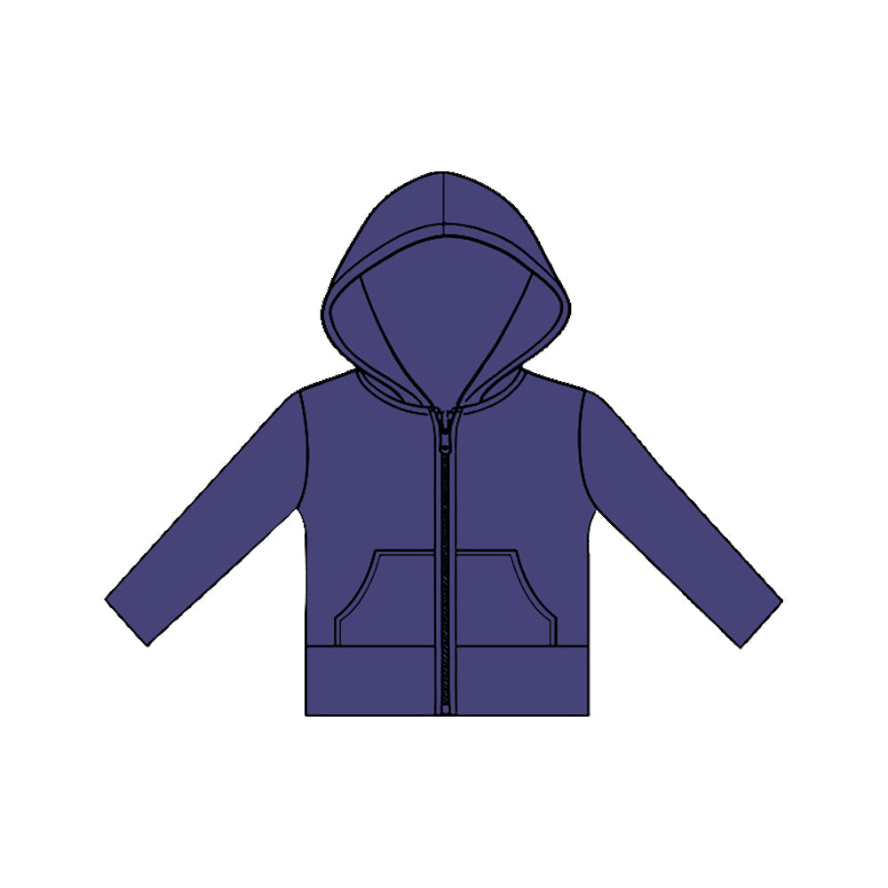 ( Moq 5 ) Preorder Baby Girls Long Sleeves Pockets Zipper Yoga Hoodie Jacket Tops