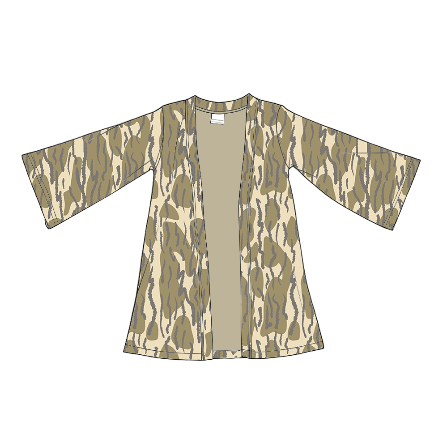 ( Moq 5 ) Preorder Baby Girls Kids Long Sleeves Camo Cardigan Tops