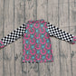 Baby Girls Kids Long Sleeves Checked Buttons Western Shirt Tops RTS