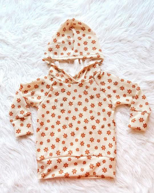 ( Moq 5 )  Preorder Baby Girls Long Sleeves Floral Hoodie Shirt Tops