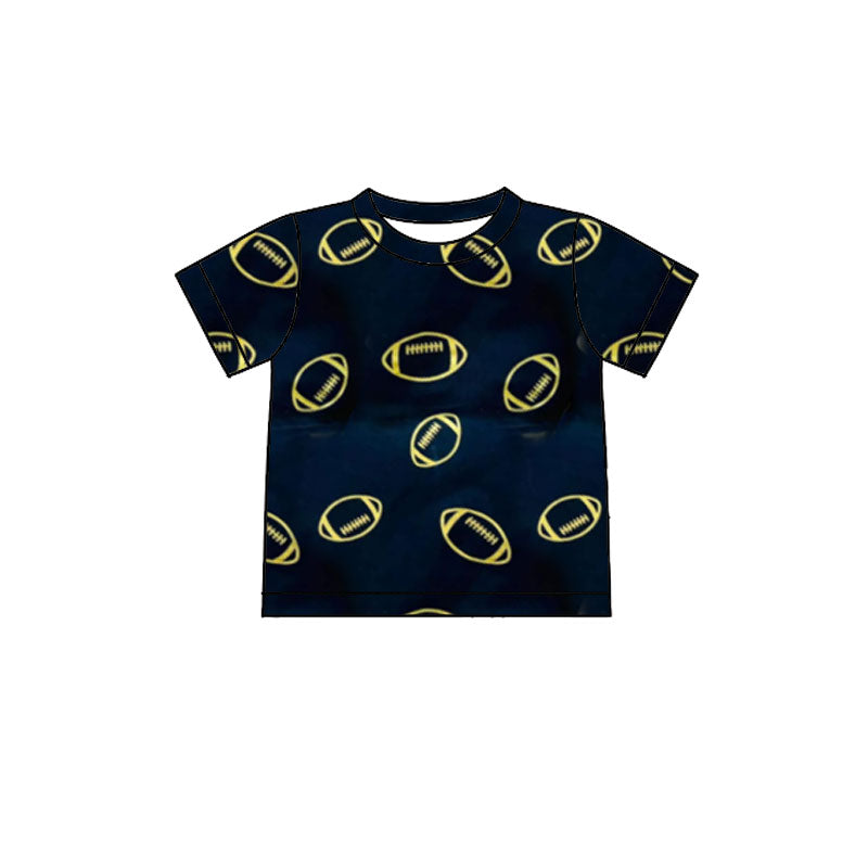 ( Moq 5 ) Preorder Baby Girls Kids Short Sleeves Football Black Shirt Tops