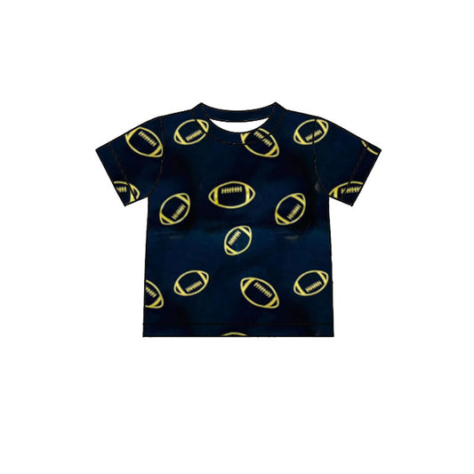 ( Moq 5 ) Preorder Baby Girls Kids Short Sleeves Football Black Shirt Tops