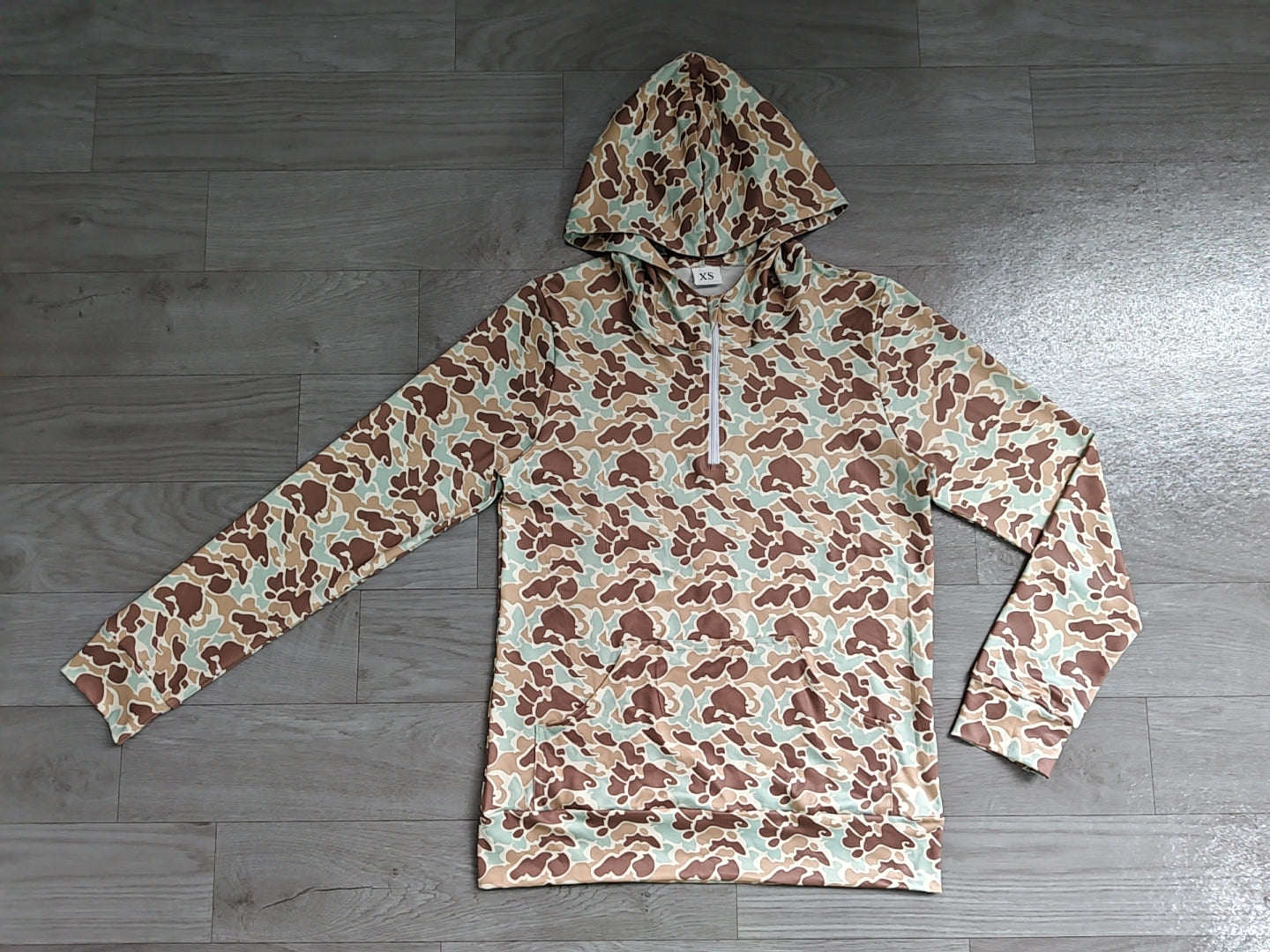 ( No moq ) Preorder Adult Men Long Sleeves Hoodie Zipper Camo Pullover Shirt