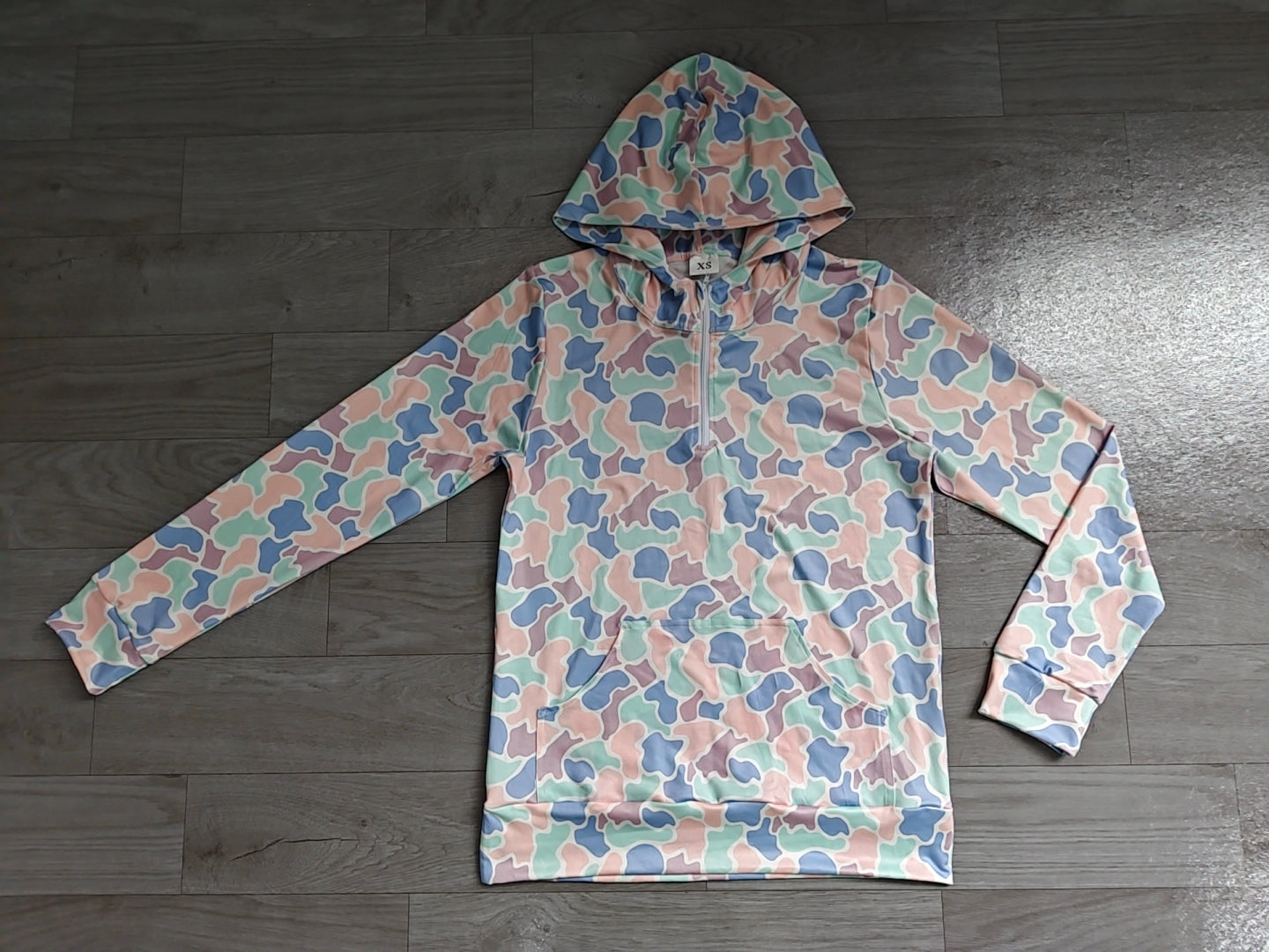 ( No moq ) Preorder Adult Men Long Sleeves Hoodie Zipper Camo Shirt Pocket Pullover