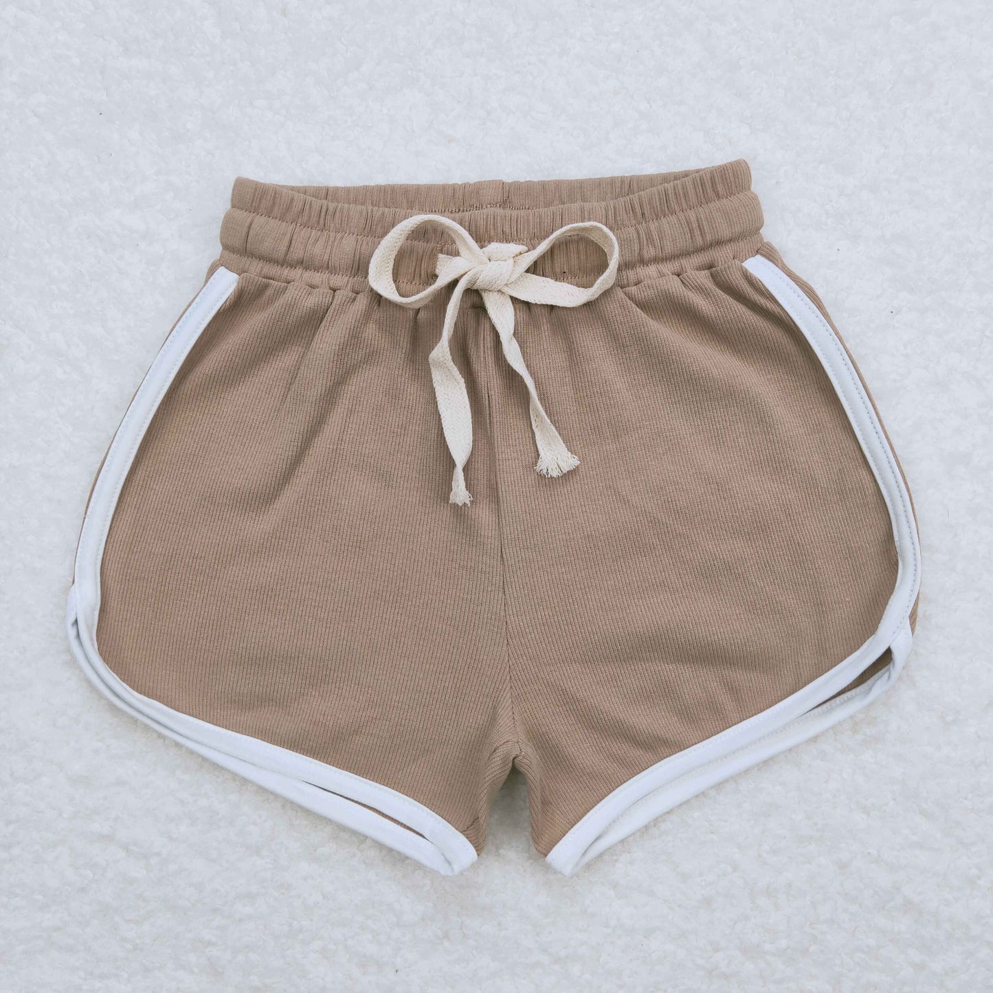 Baby Girl Summer Brown Cotton Shorts