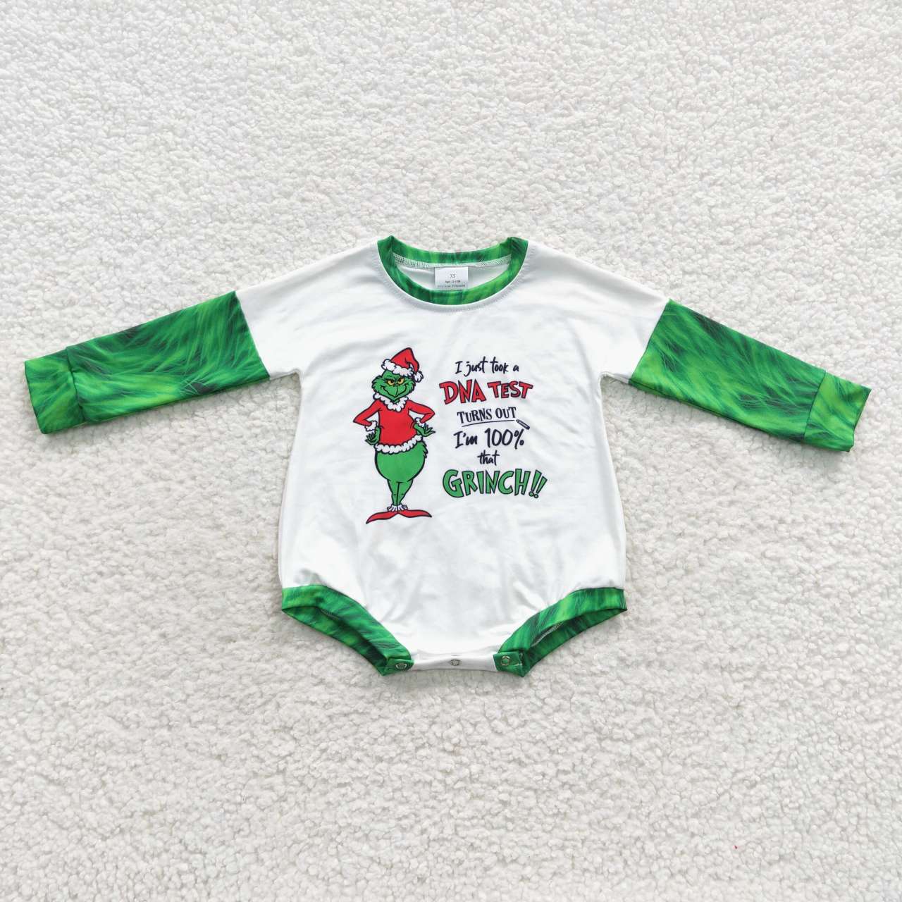 LR0409 Baby Kids Long Sleeves Christmas Romper