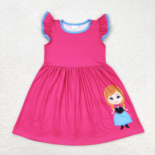 Baby Girl Short Sleeves Princess Summer Pink Dress