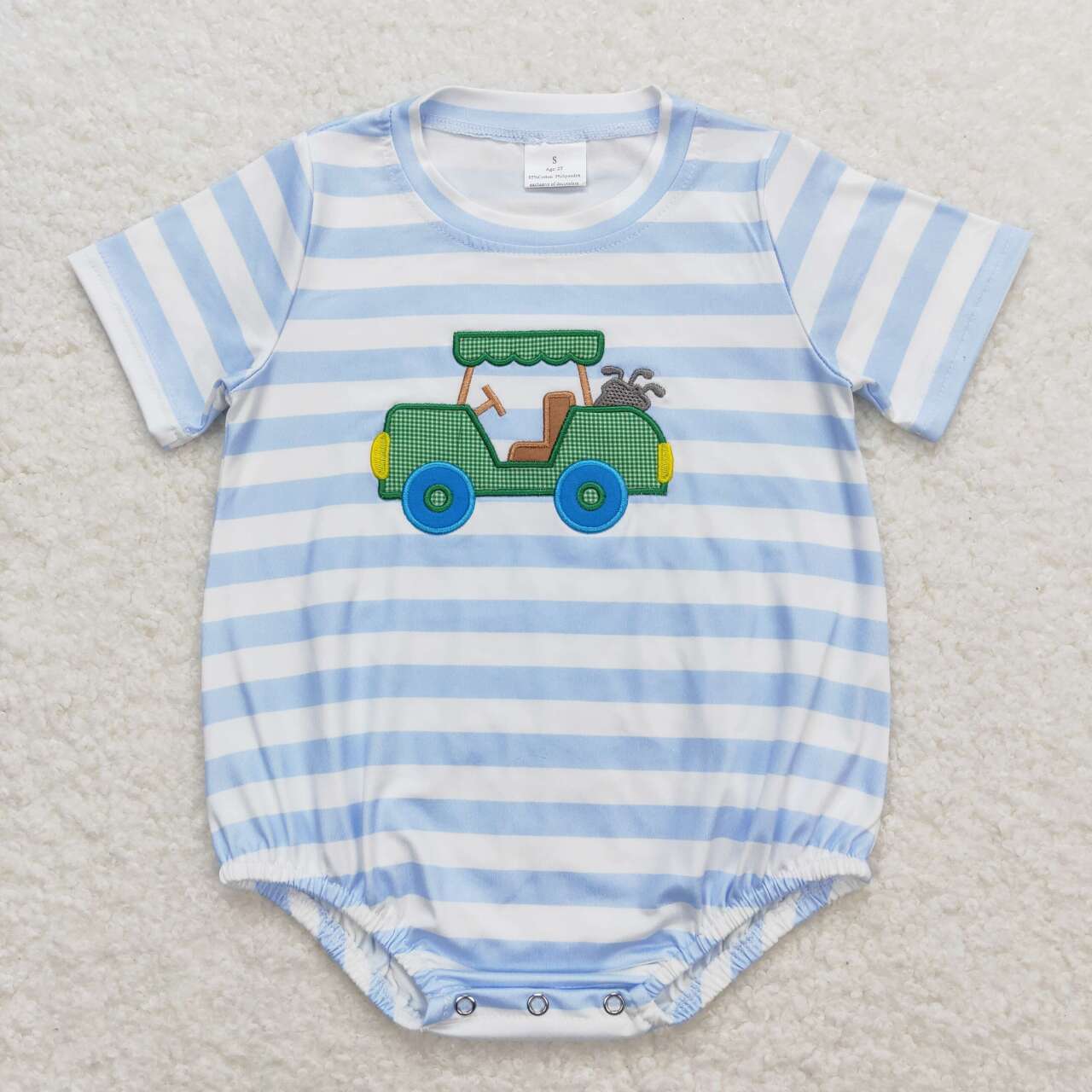 Baby Boy Girl Toddler Embroidery Golf Sibling Set Romper Clothes RTS