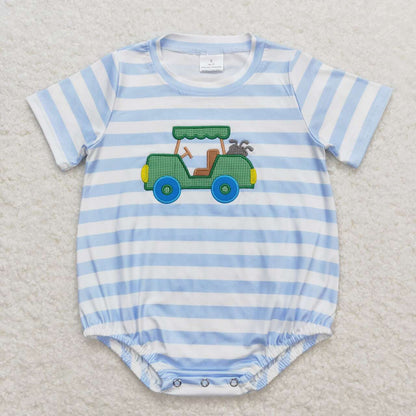 Baby Boy Girl Toddler Embroidery Golf Sibling Set Romper Clothes RTS