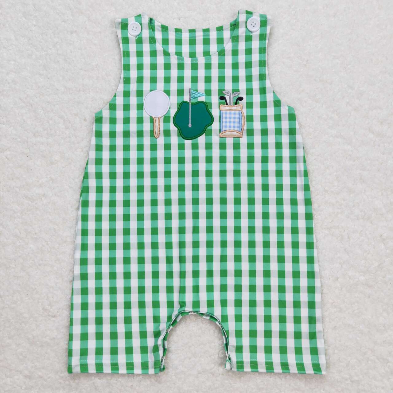 Baby Boy Girl Toddler Embroidery Golf Sibling Set Romper Clothes RTS