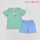 Baby Boy Short Sleeves Embroidery Golf Shirt Shorts Set Sibling Summer Clothes RTS