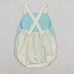Baby Boy Embroidery Sun Plaid One Piece Summer Romper