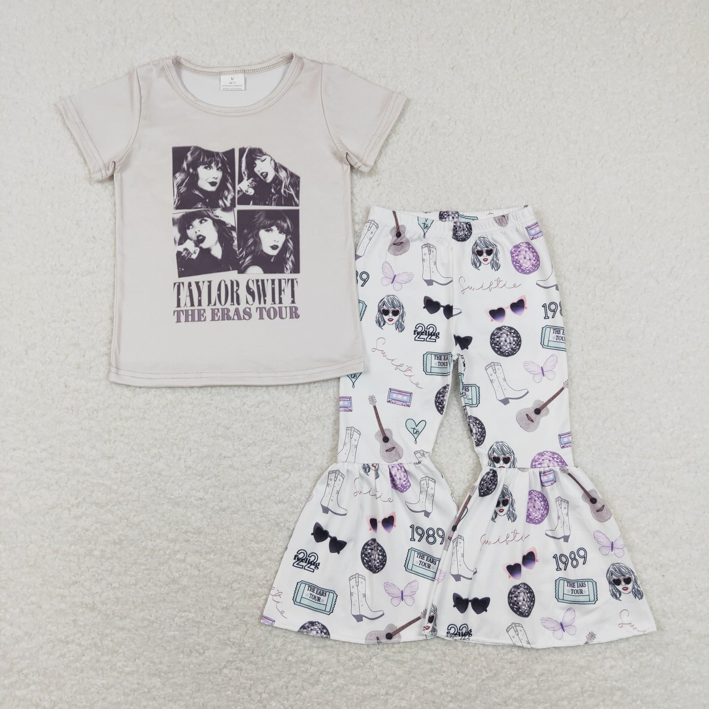 Baby Girl Short Sleeves Shirt Bell Pants Singer Set