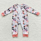 LR0298 Baby Girl Long Sleeves Cartoon Romper