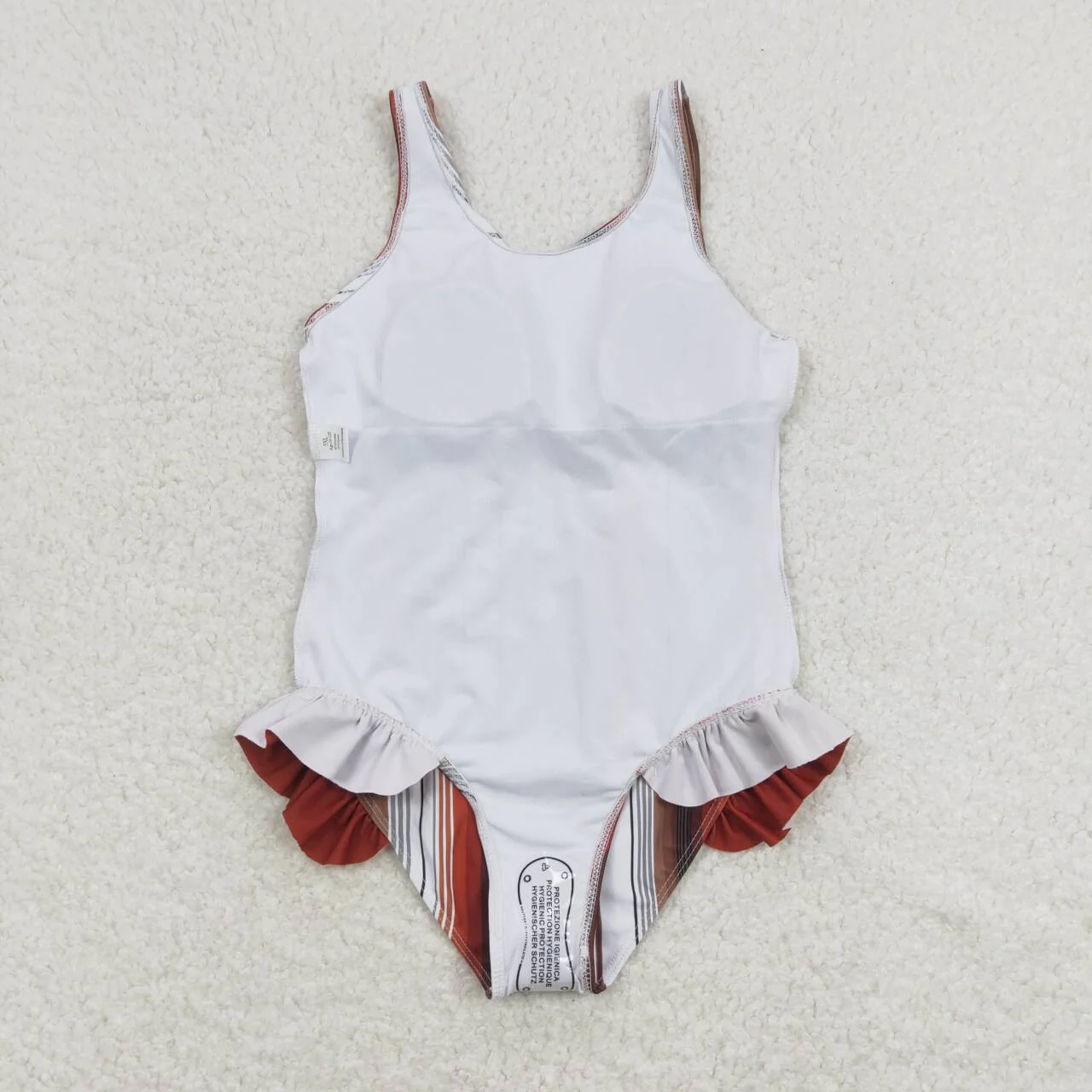 S0238 Baby Girl Sleeveless Stripes One Piece Summer Swimsuit