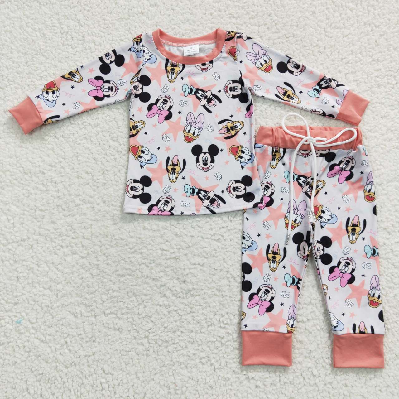 GLP0434 Baby Girl Long Sleeves Shirt Pants Cartoon Pajamas Outfit