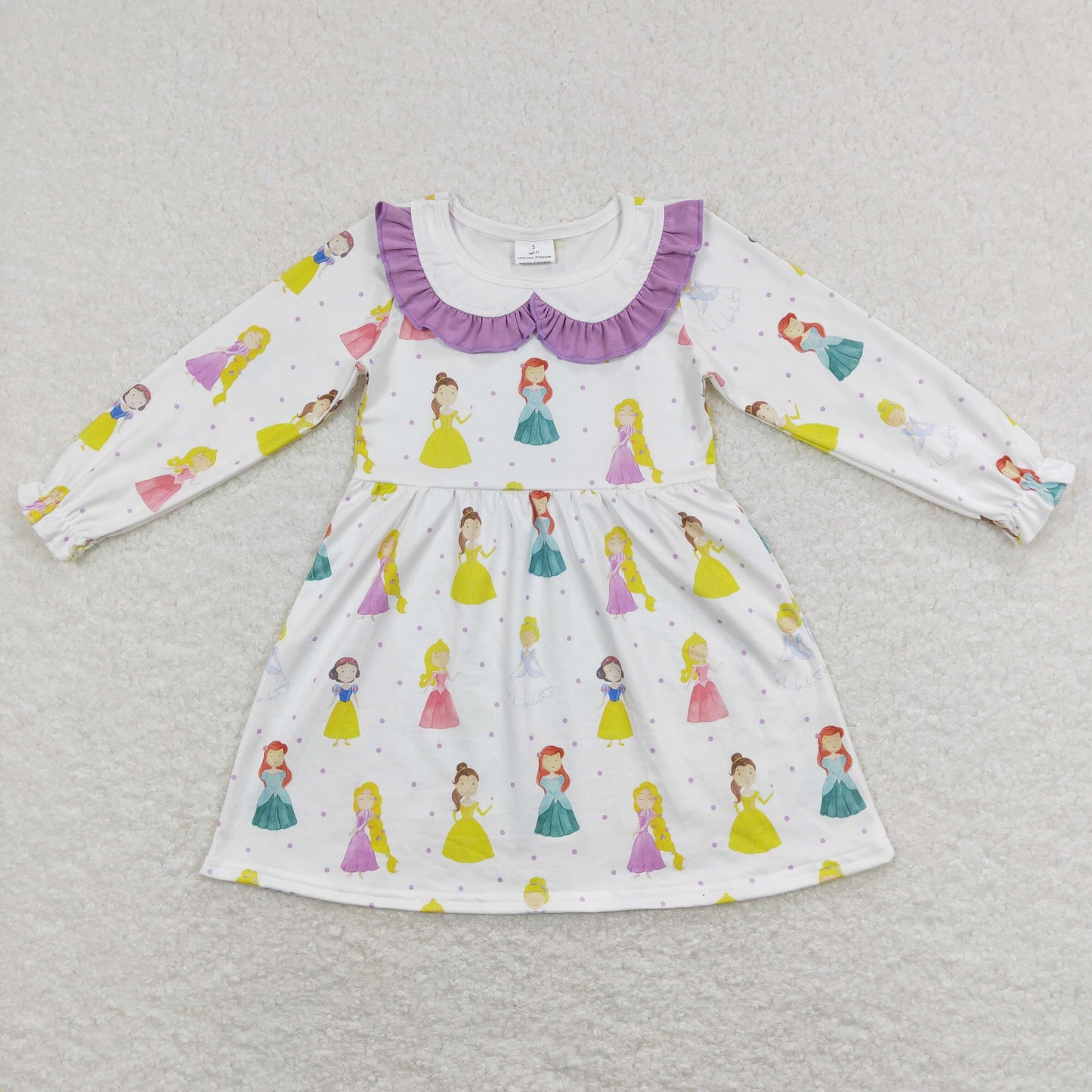 GLD0478 Baby Girl Long Sleeves Princess Dress