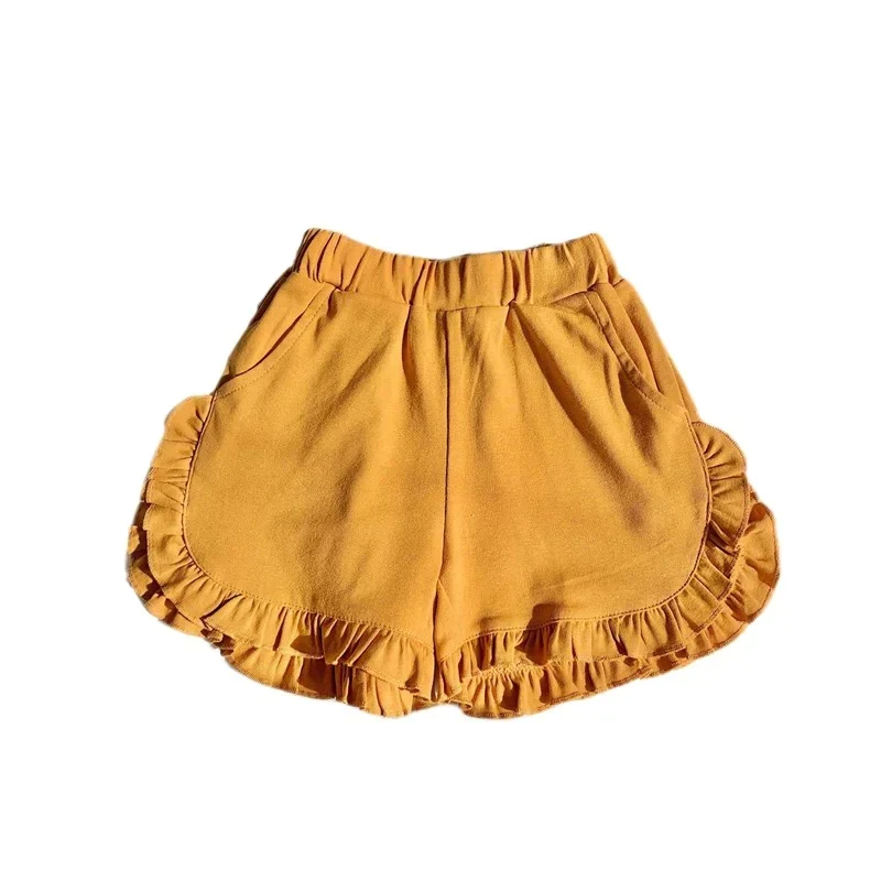 Moq 3 Pre-order SS0236 Baby Girl Cotton ruffle Shorts