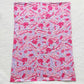 BL0053 Baby Girl Pink Doll Birthday Blanket